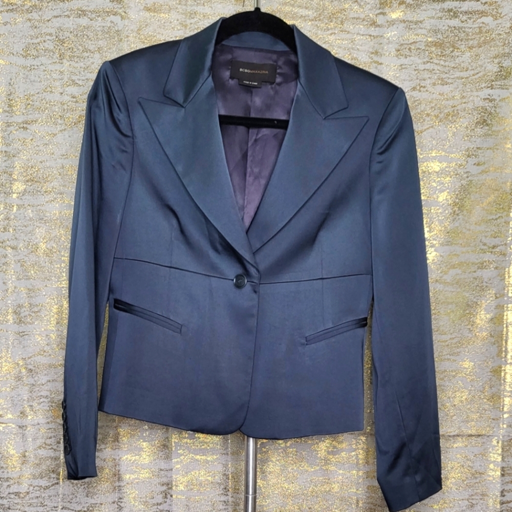 BCBG teal blazer size 4